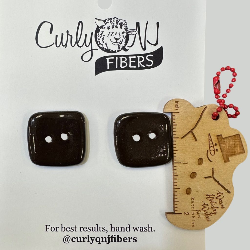 Curly Q Fibers Ceramic Buttons