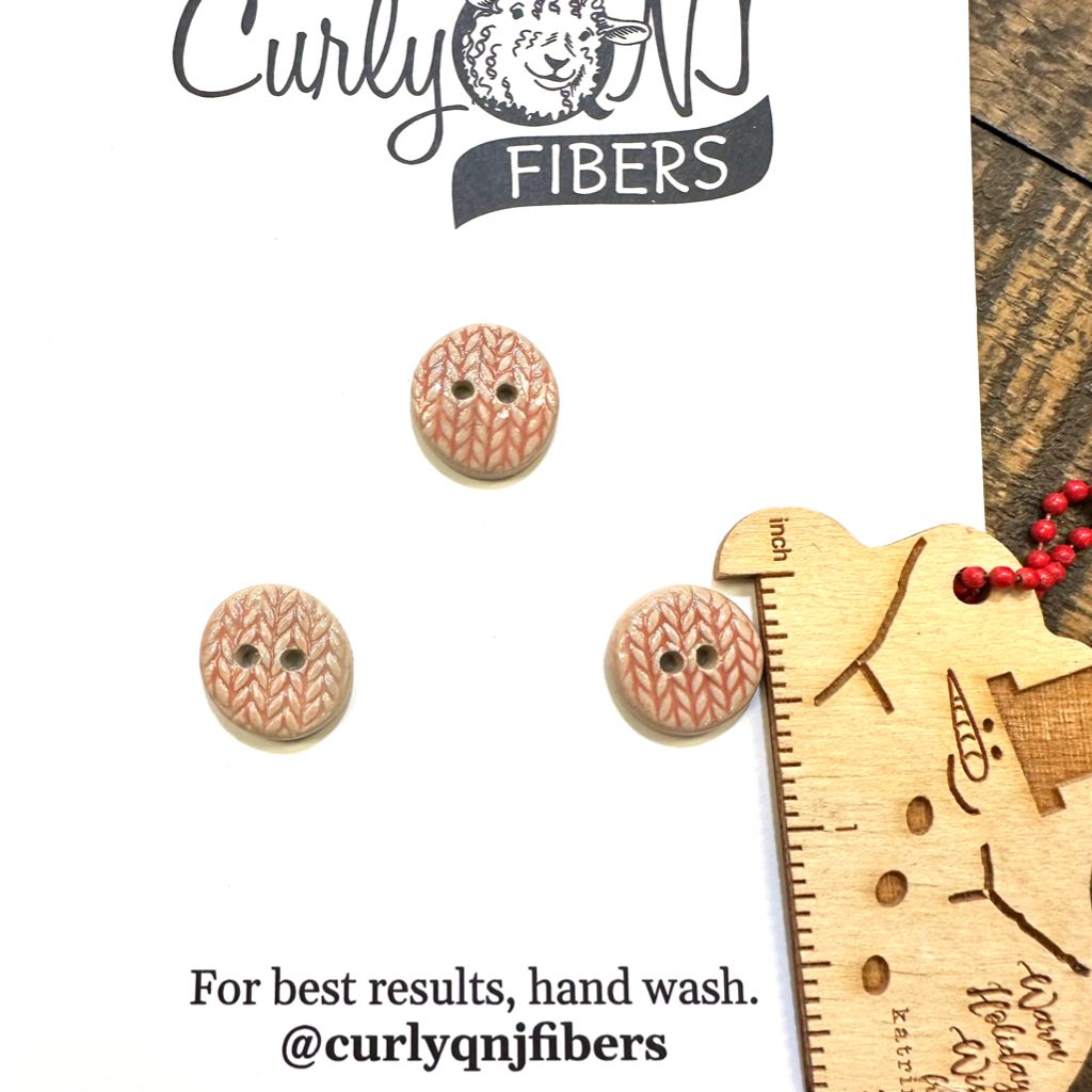 Curly Q Fibers Ceramic Buttons