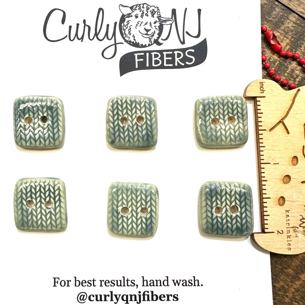 Curly Q Fibers Ceramic Buttons