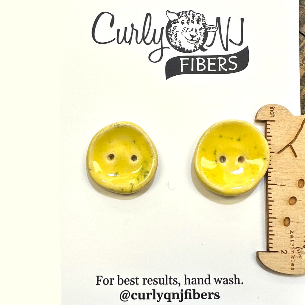 Curly Q Fibers Ceramic Buttons