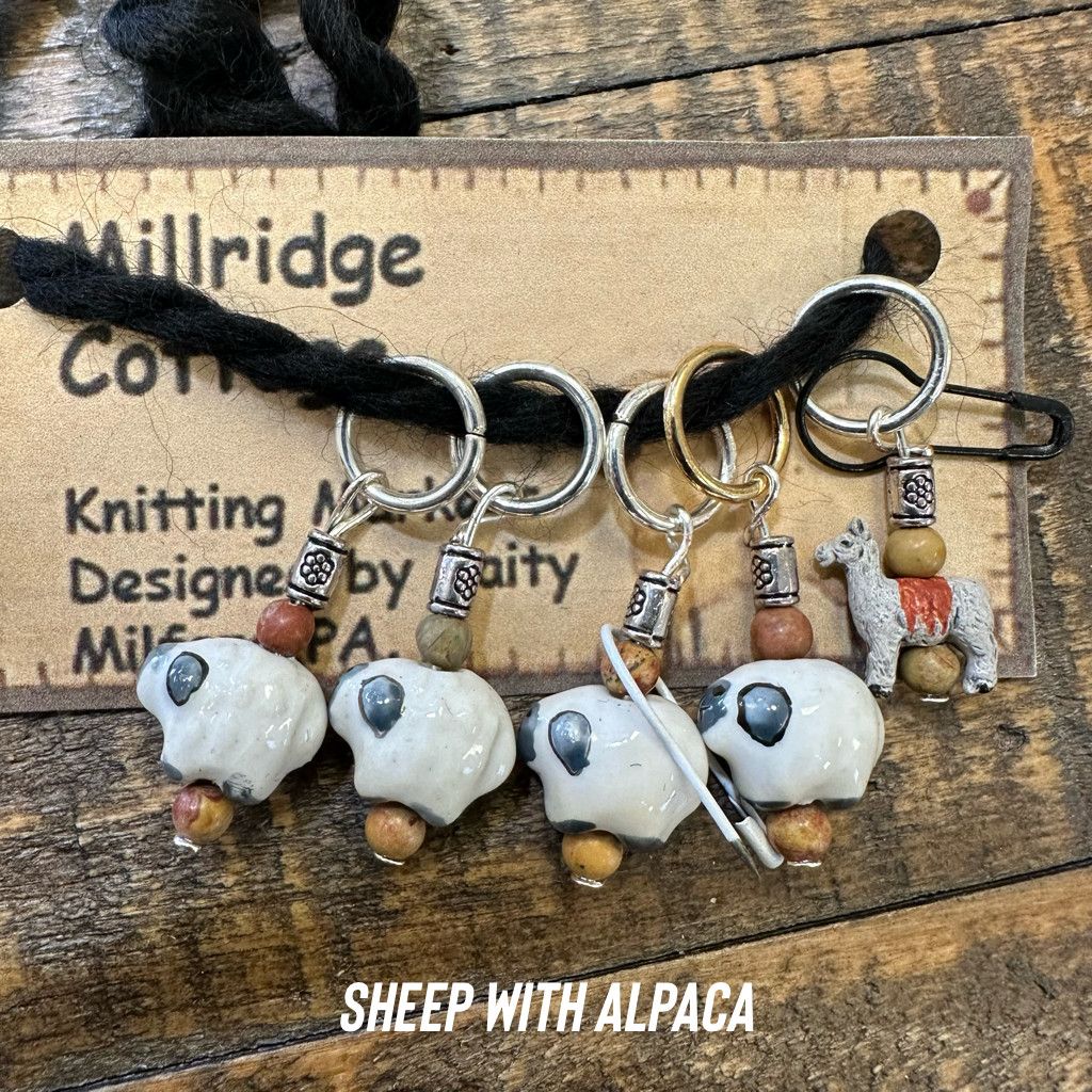 Stitch Marker - Sheep with Alpaca