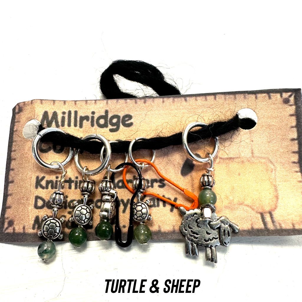 Stitch Marker - 5 pc - Turtles &amp; Sheep