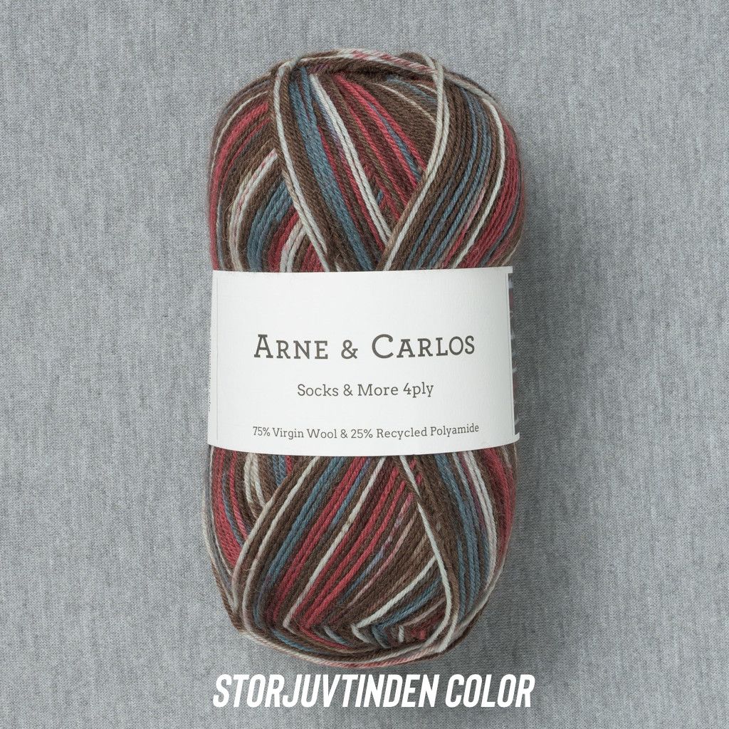 Arne &amp; Carlos Socks &amp; More 4Ply, Weight: Fingering, Shade: Storjuvtinden Color