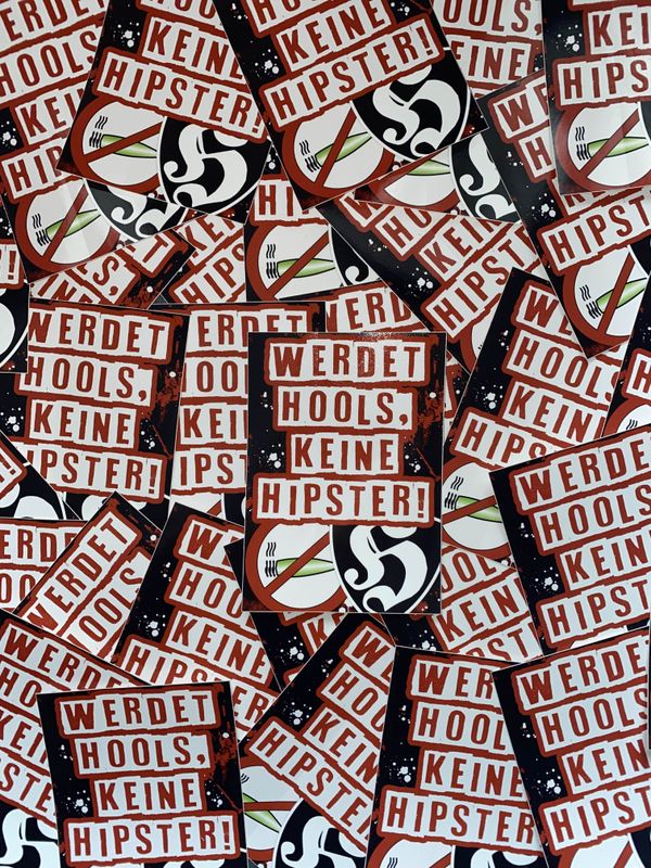 Werdet Hools, keine Hipster - Aufkleber