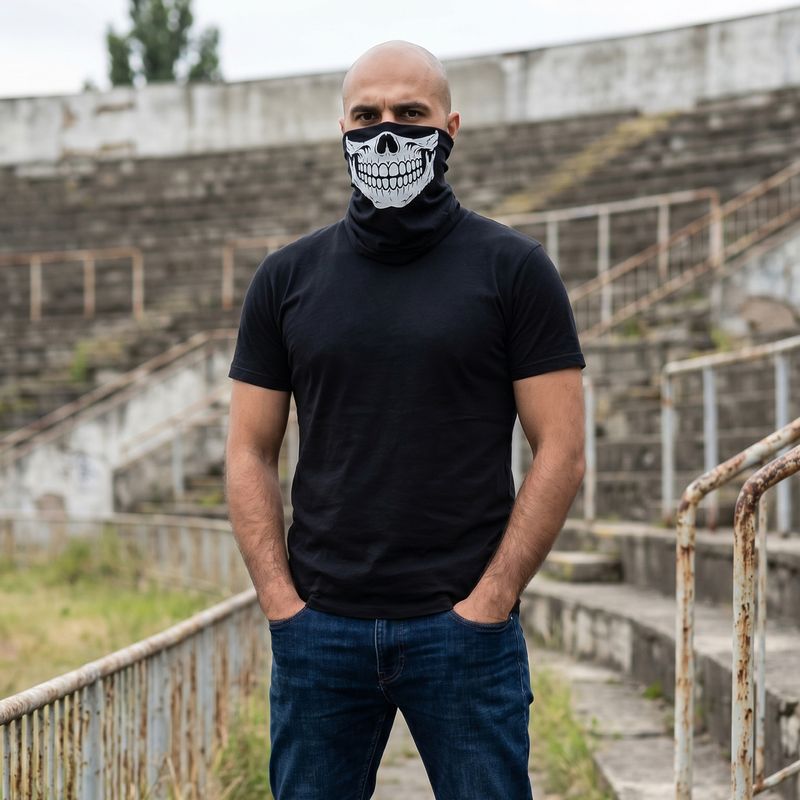 Schlauchschal Schwarz - Totenkopf