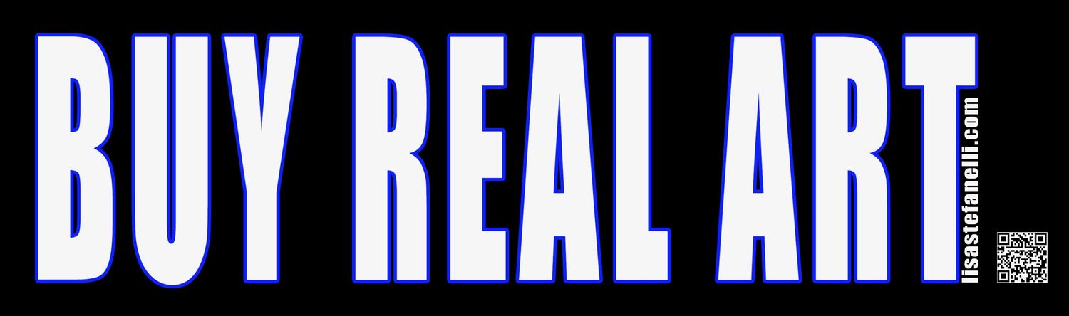 BUYREALART black bumper sticker