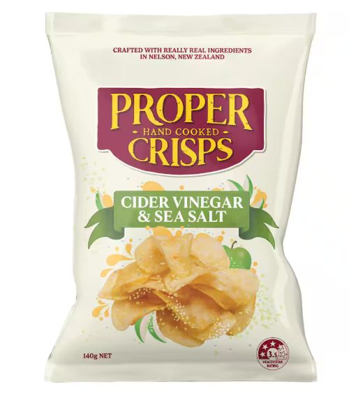 Proper Crisps - Cider Vinegar &amp; Sea Salt
