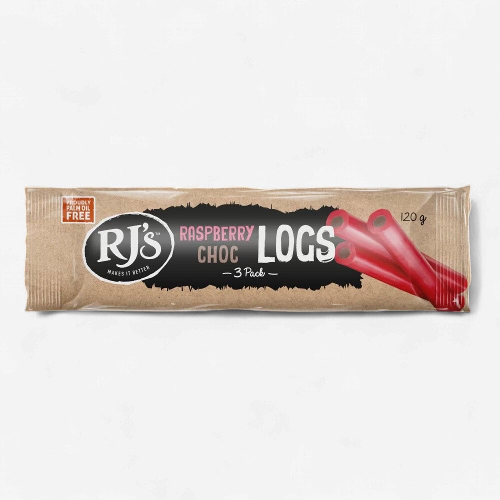 RJ's Rasp Choc Licorice logs 3pk