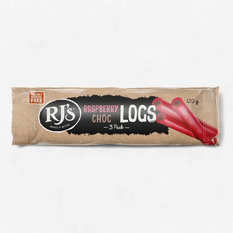 RJ's Rasp Choc Licorice logs 3pk