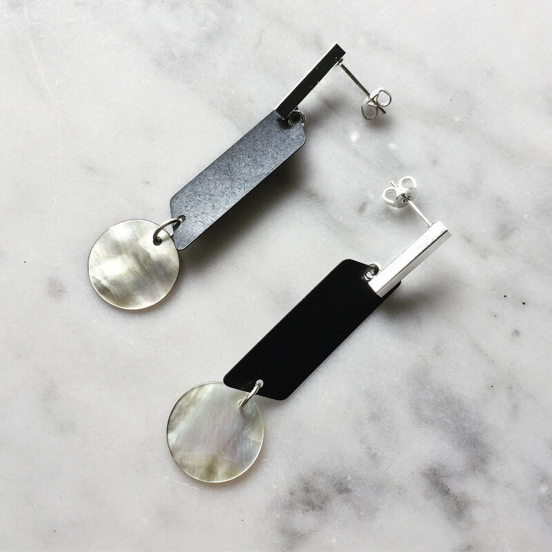 Black Metal With Pearl - designer shop, Gifts For Her, Fashion Accessories 