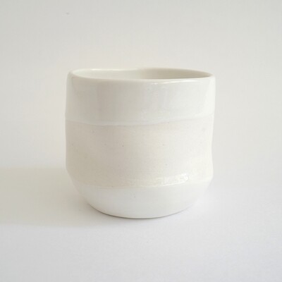 Free style - cup, porcelain, white, handmade, coffee, gift, tea