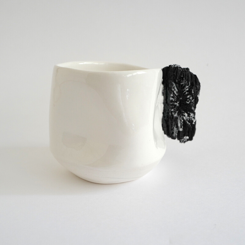 Carbon-based Life - blackandwhite, porcelain, handmade, coffee lovers, gift
