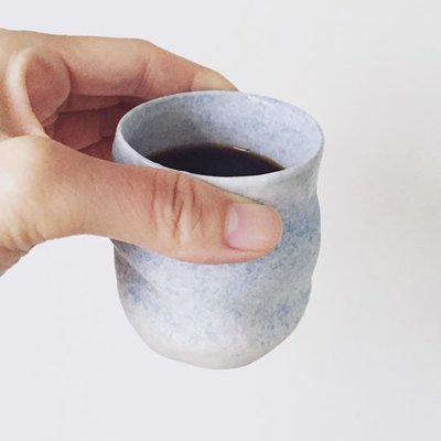 Espresso cup, pastel blue, ceramic, pottery, handmade coffee lovers mug, gift