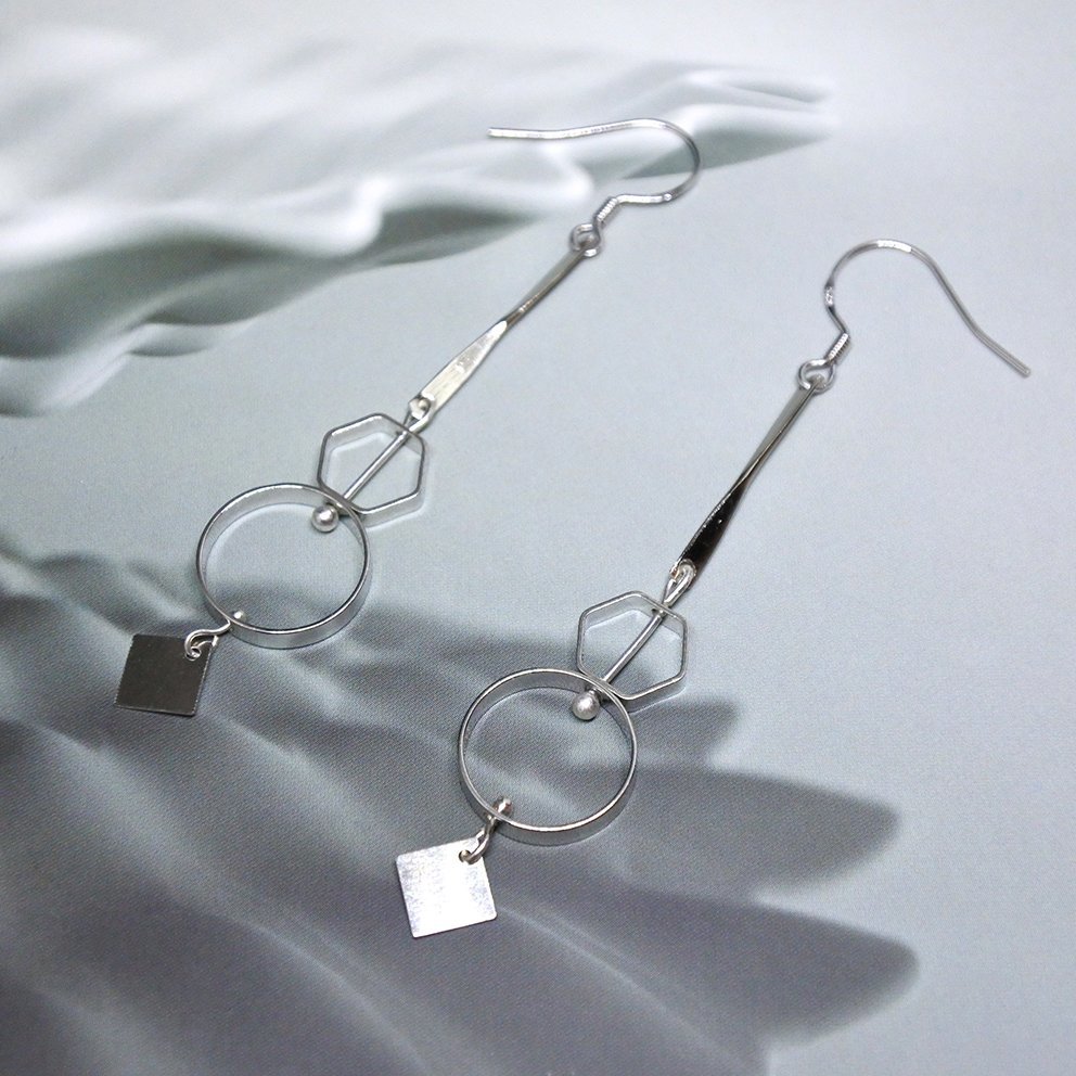 Form III - On sale, Earrings, stainless steel, 925 Silver Fish hook, light weight, fashion accessories