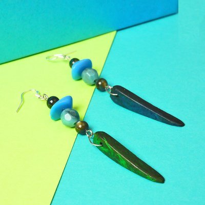Tropical earrings - Special price, Mixed media, summer accessories, earrings, sale