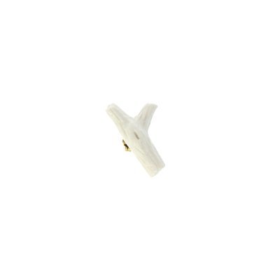 Porcelain branches - stud earring, white and gold, Hong Kong, unisex