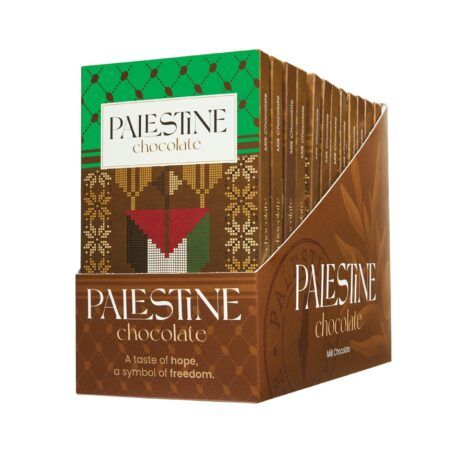 Palestine Chocolate - 57% Dark Chocolate with Pear &amp; Almonds 100gx12Pk