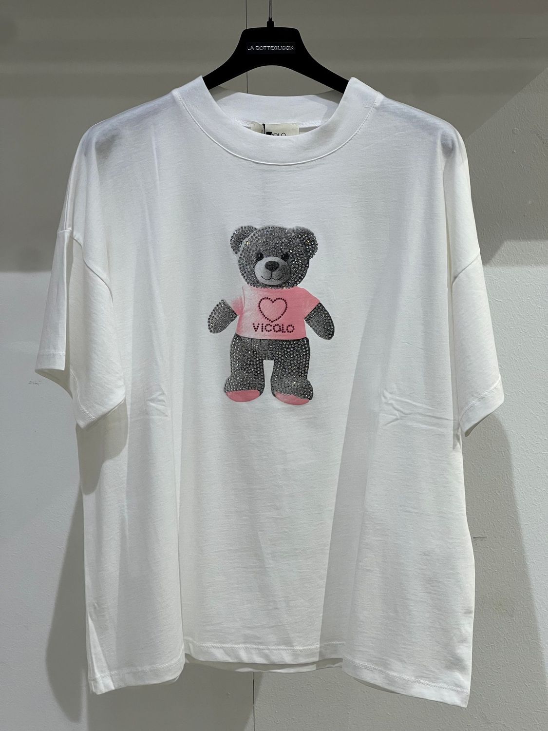 T-Shirt Vicolo "Teddy glitterato" TAGLIA UNICA