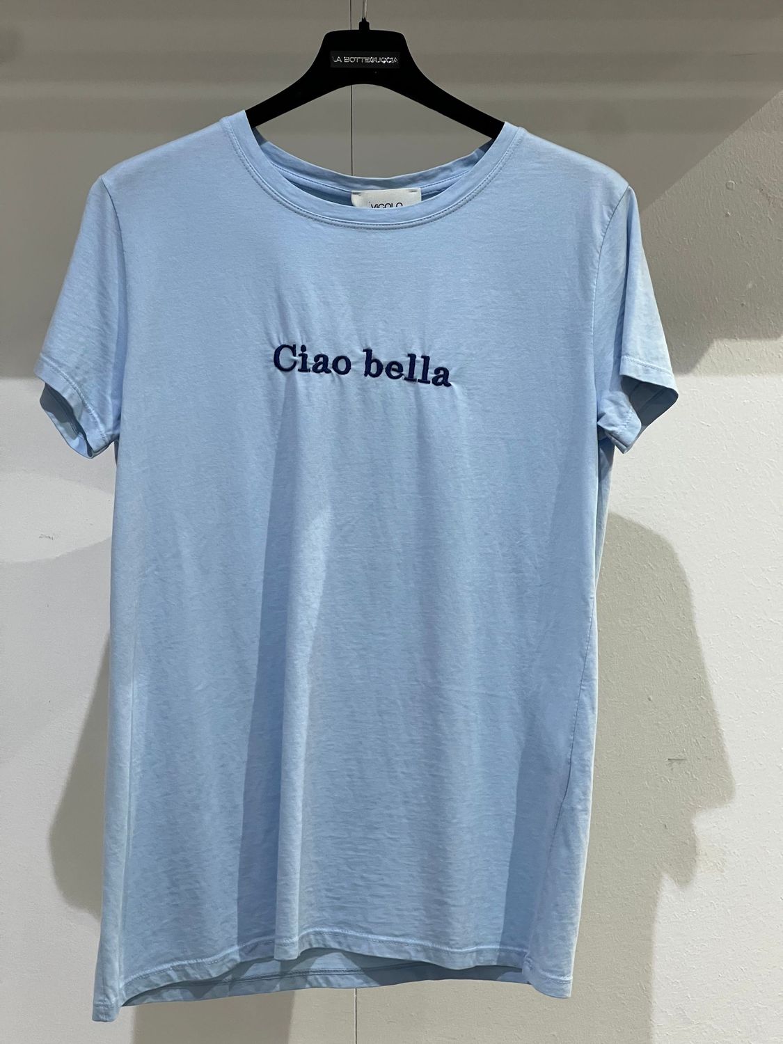 T-Shirt Vicolo "Ciao bella" azzurra TAGLIA UNICA