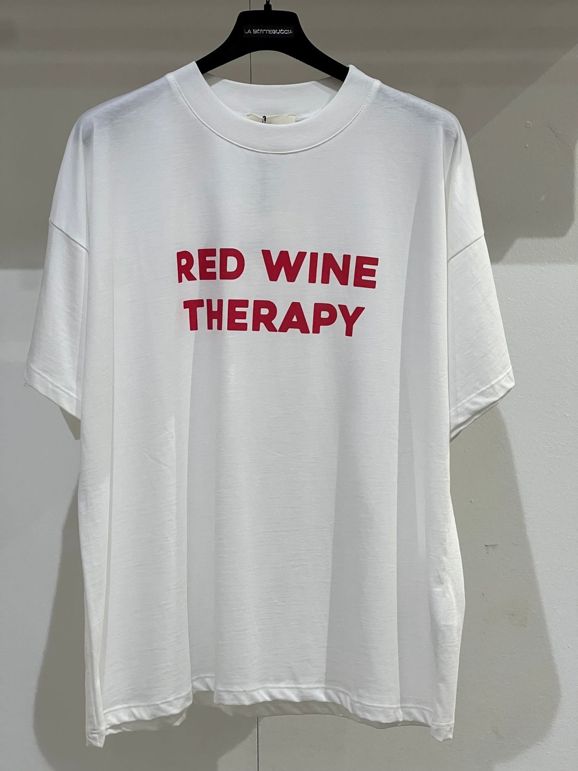 T-Shirt Vicolo "Red wine therapy" TAGLIA UNICA