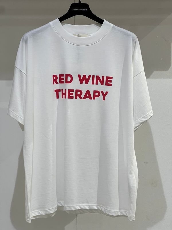 T-Shirt Vicolo "Red wine therapy" TAGLIA UNICA