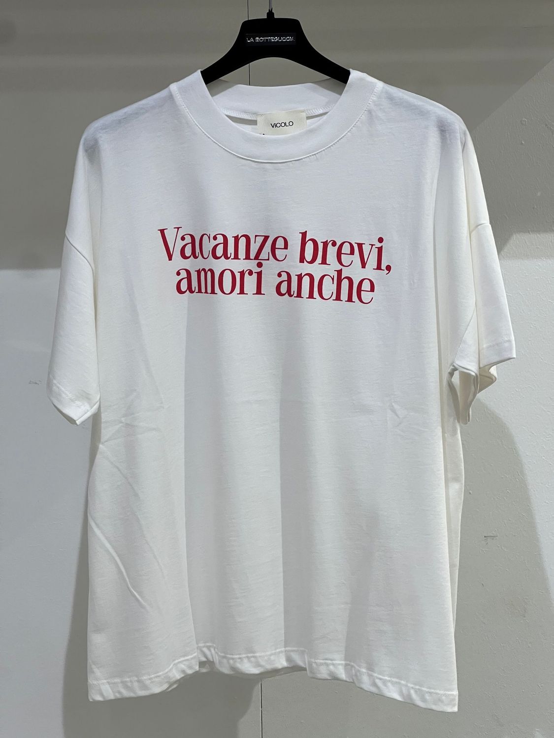 T-Shirt Vicolo "Vacanze brevi, amori anche" TAGLIA UNICA
