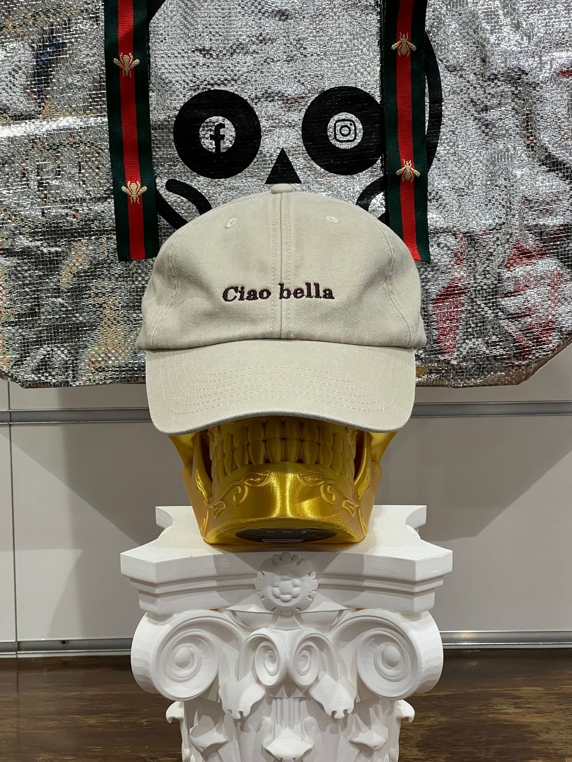 Cappellino Vicolo "Ciao Bella" beige