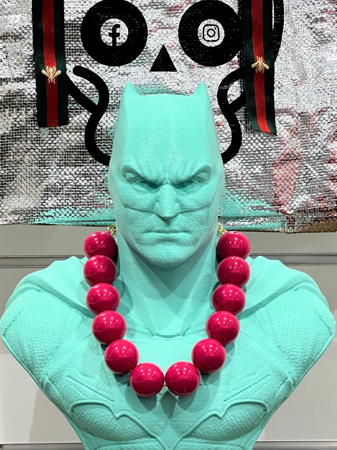 Collana a sfere grandi Kontatto fucsia