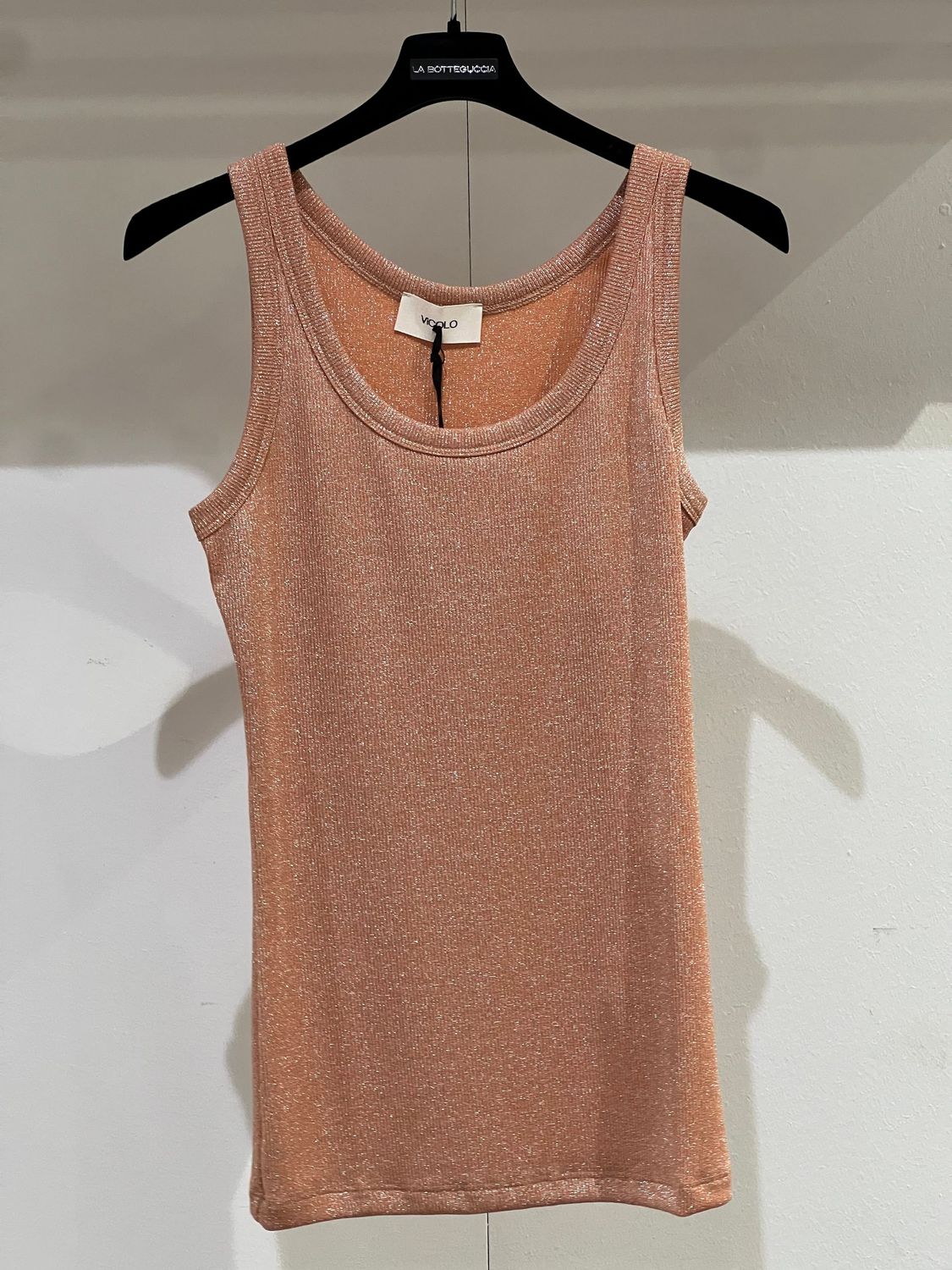 Canotta in lurex Vicolo arancio