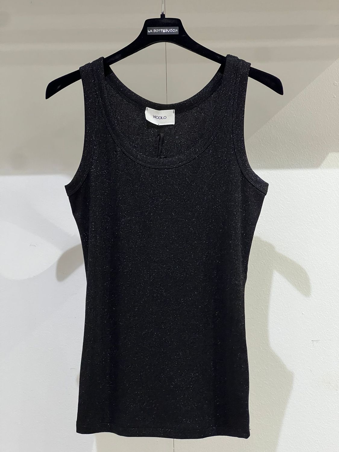 Canotta in lurex Vicolo nero