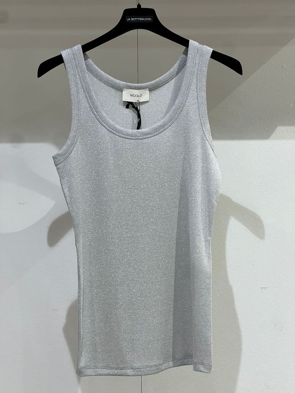 Canotta in lurex Vicolo argento