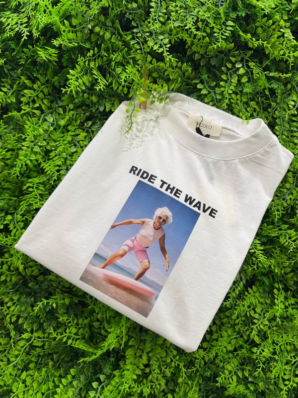 T-Shirt Vicolo T-Shirt Vicolo "Ride the wave" TAGLIA UNICA