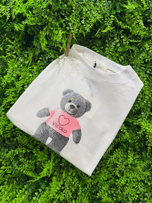 T-Shirt Vicolo T-Shirt Vicolo "Teddy glitterato" TAGLIA UNICA