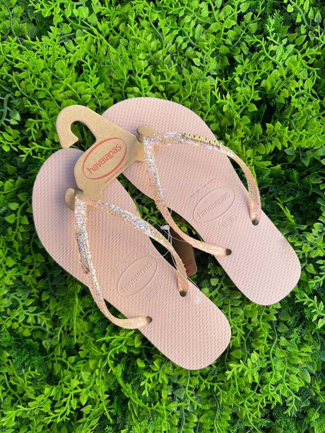Infradito Havaianas rosa con glitter