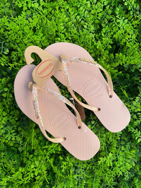 Infradito Havaianas rosa con glitter