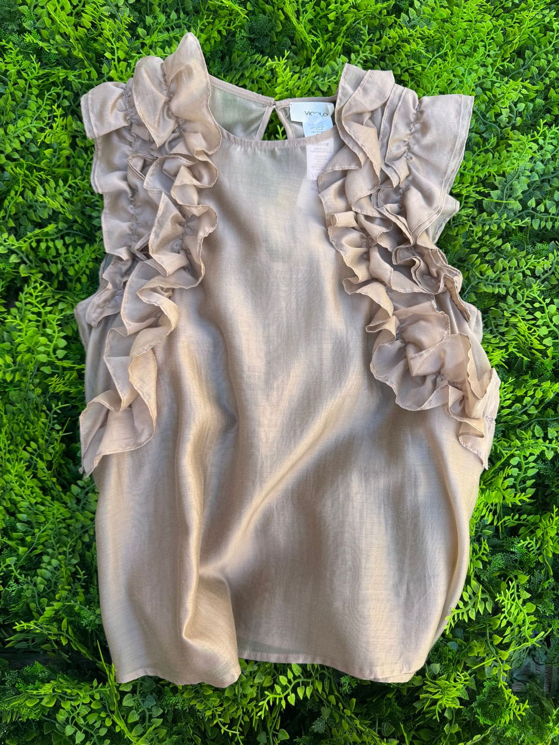 Top Vicolo con rouge tortora