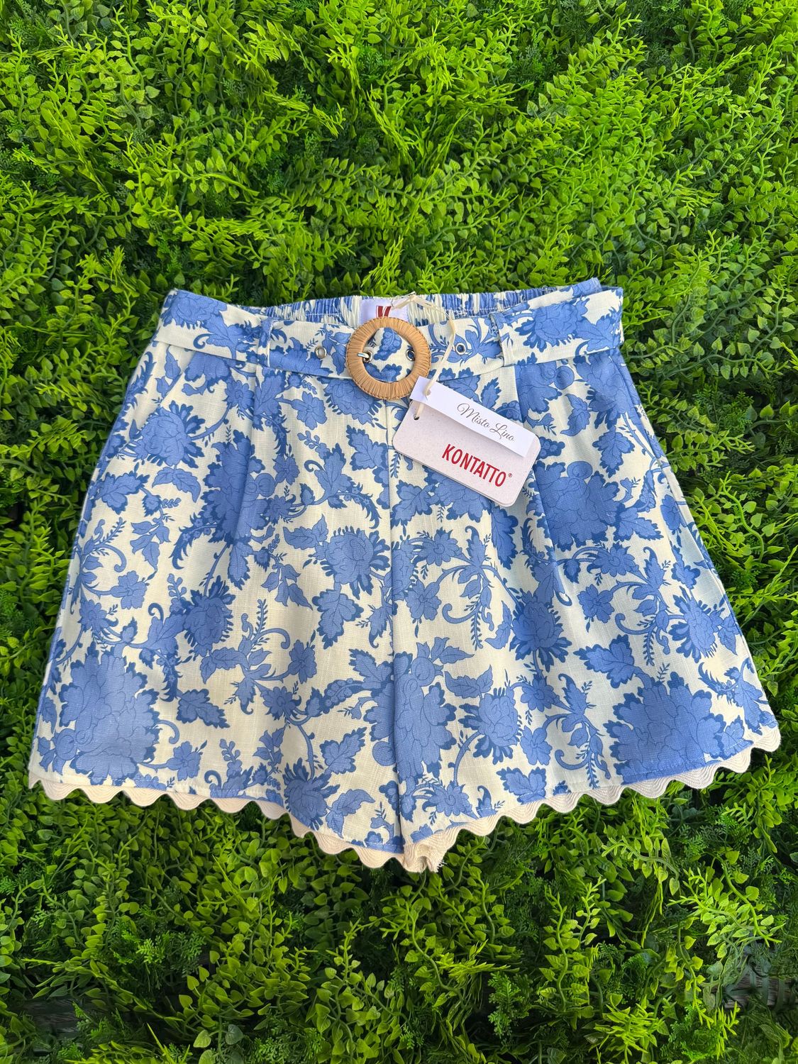 Pantalone Kontatto fiorato blu
