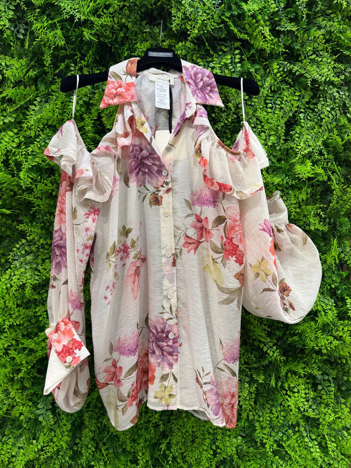 Camicia Vicolo fiorata TAGLIA UNICA