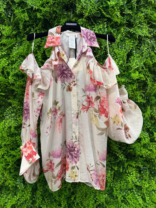 Camicia Vicolo fiorata TAGLIA UNICA Camicia Vicolo fiorata TAGLIA UNICA