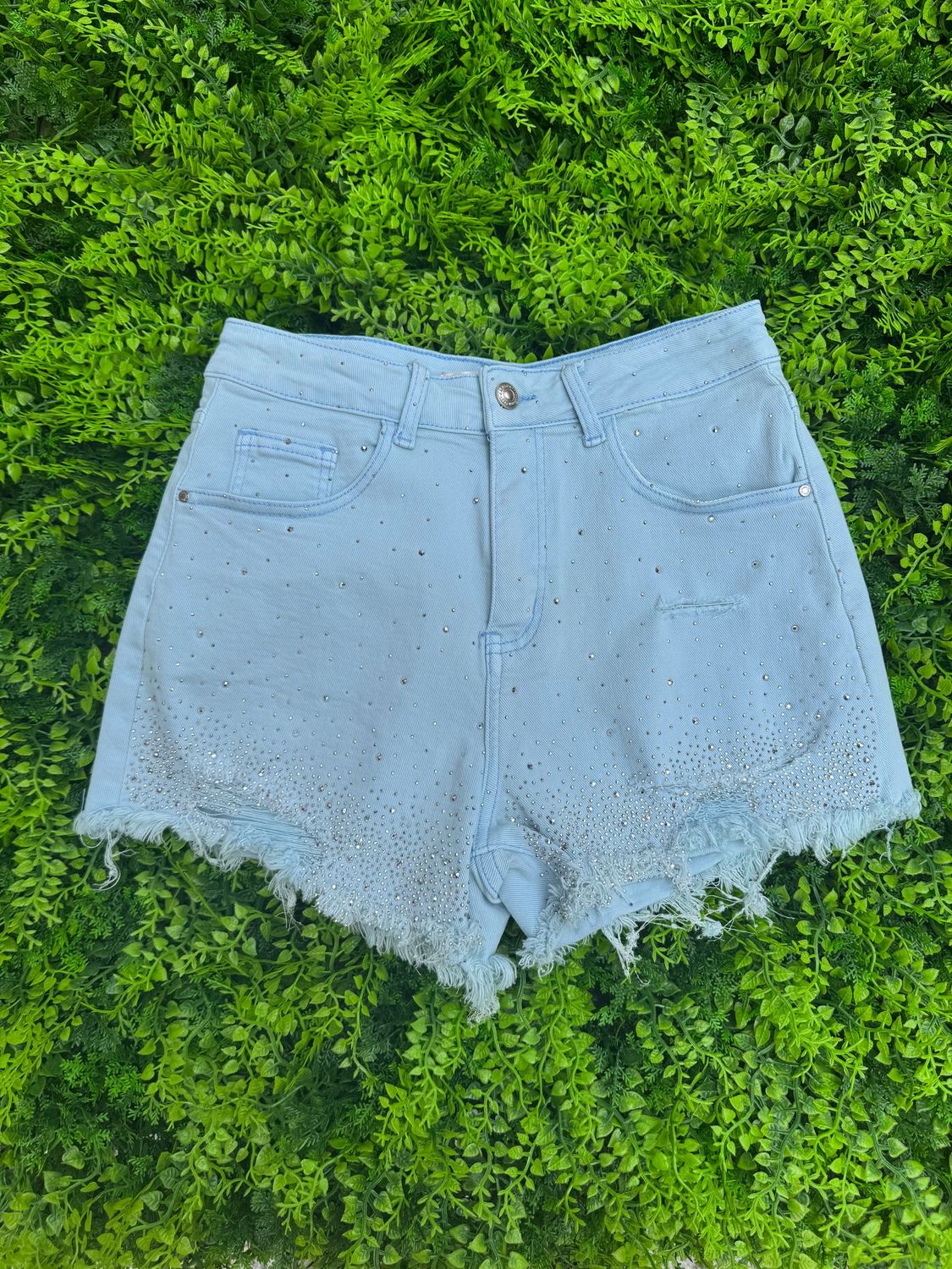 Shorts Corsaro azzurri con strass