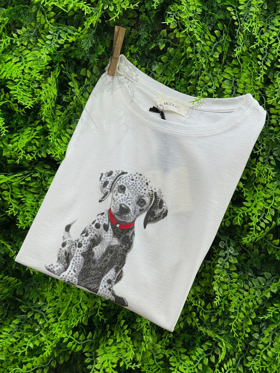 T-Shirt Vicolo "Dalmata glitterato" TAGLIA UNICA