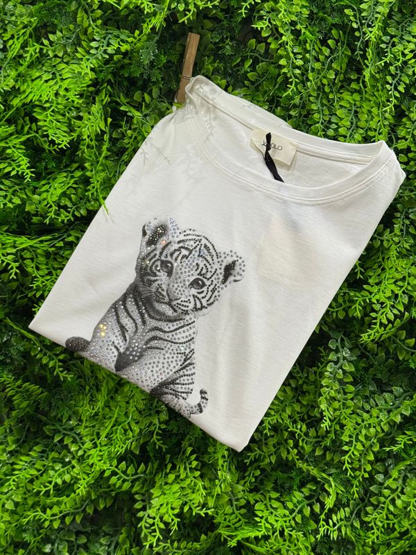 T-Shirt Vicolo T-Shirt Vicolo "Tigrotto glitterato" TAGLIA UNICA