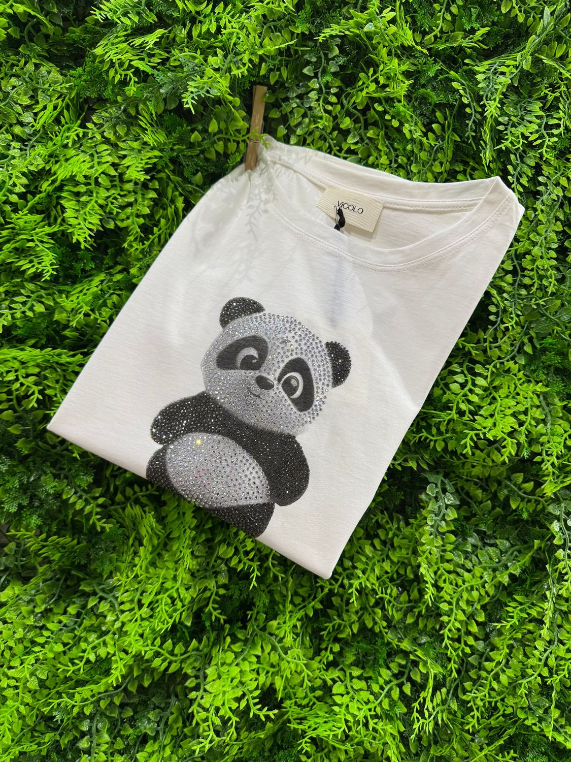 T-Shirt Vicolo "Panda glitterato" TAGLIA UNICA