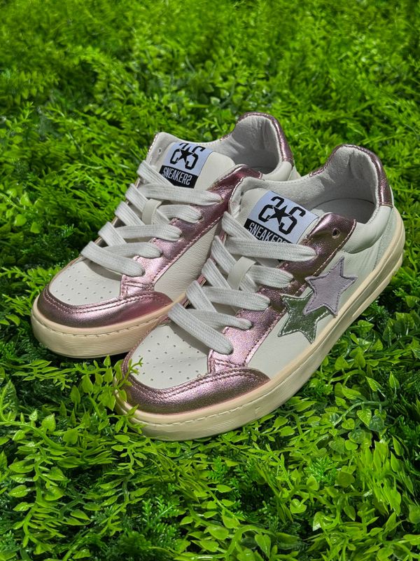 Sneaker 2STAR White Pink Lam Sneaker 2STAR White Pink Lam
