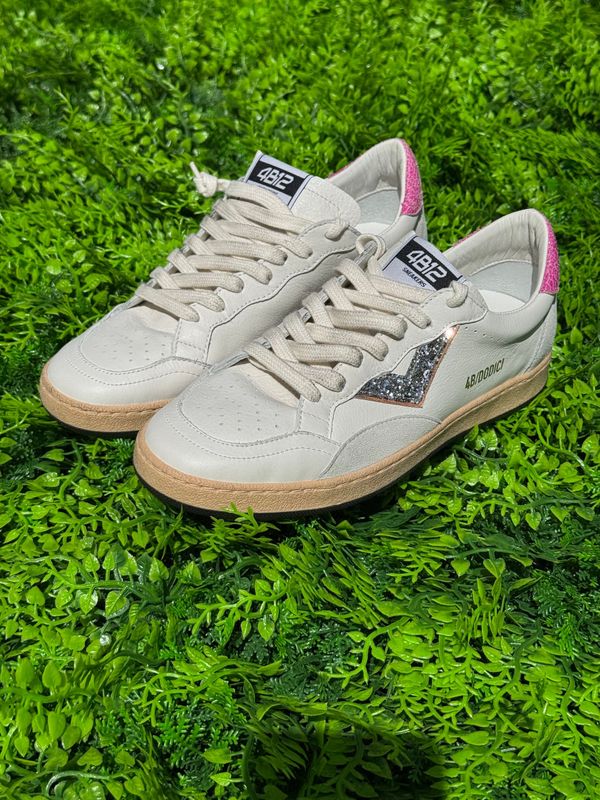 Sneaker 4B12 PLAYNEW Bianco Fuxia Sneaker 4B12 PLAYNEW Bianco Fuxia