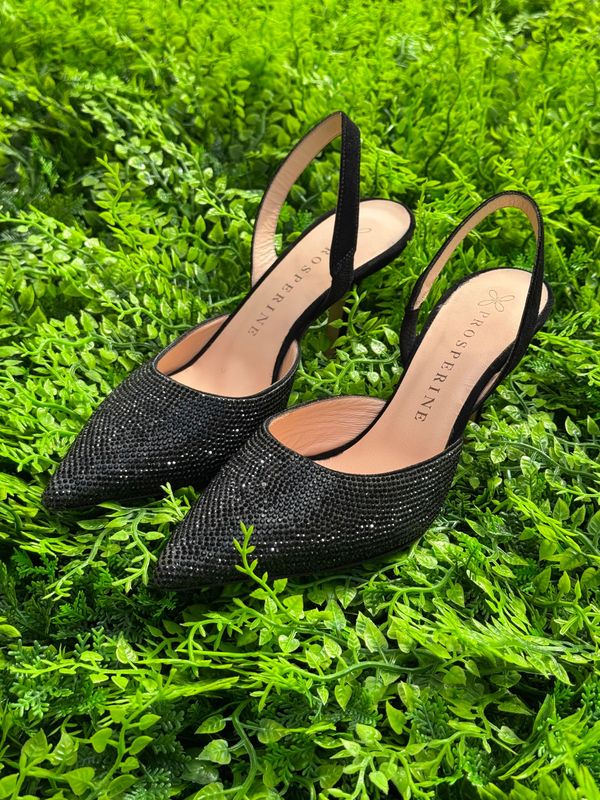 Chanel in Pelle Tacco 80 Crystal Nero Chanel in Pelle Tacco 80 Crystal Nero
