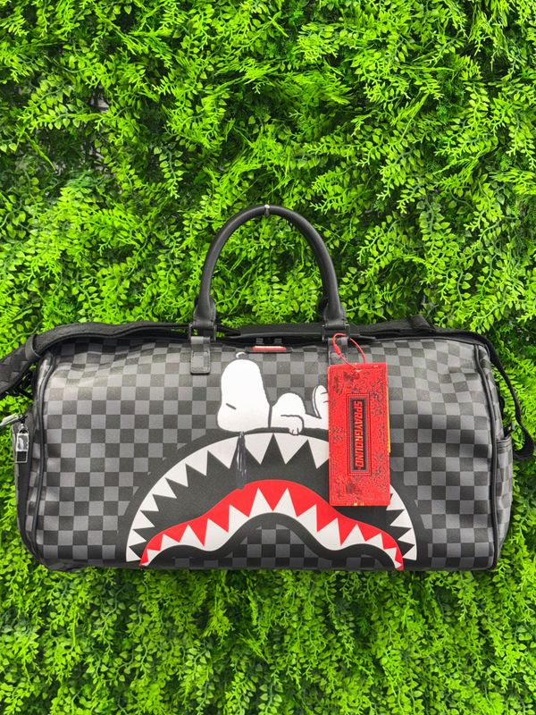 BORSONE VIAGGIO Snoopy Damier Black