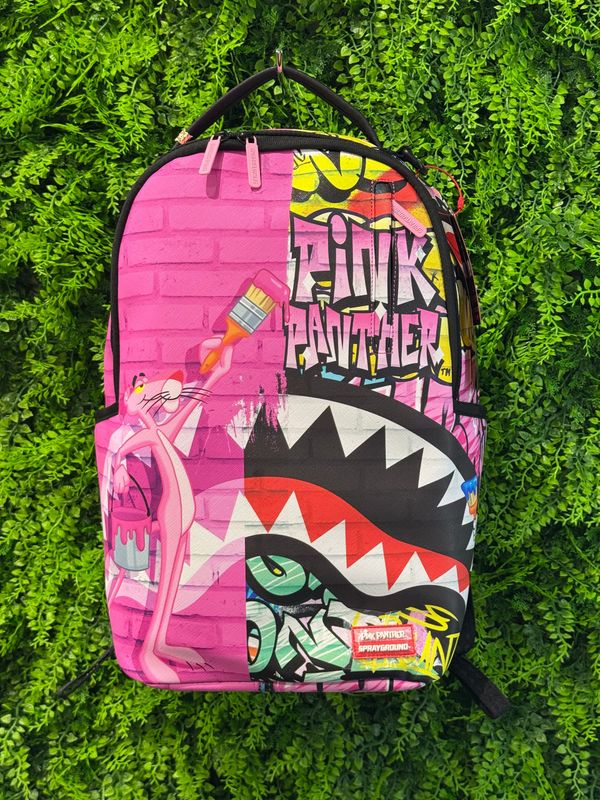 BACKPACK Pink Panther Painting Over Graffiti