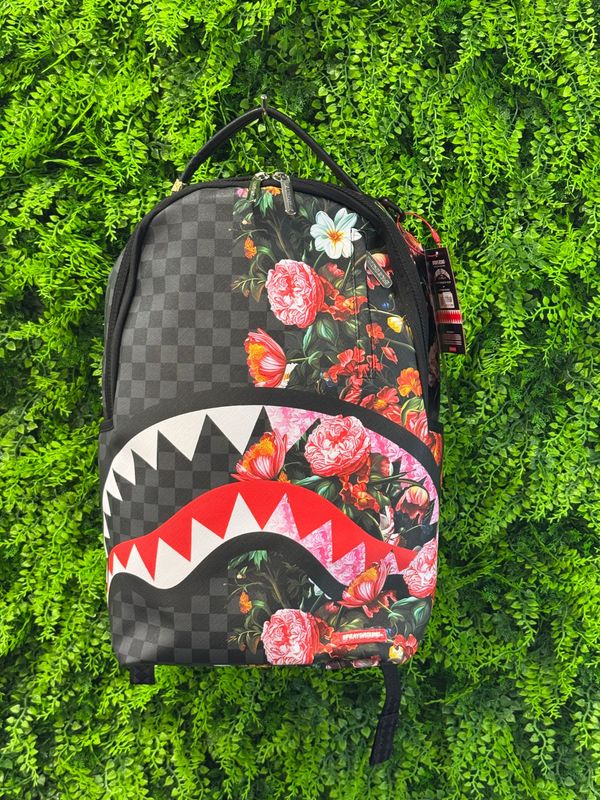 BACKPACK Split Pink Floral Check