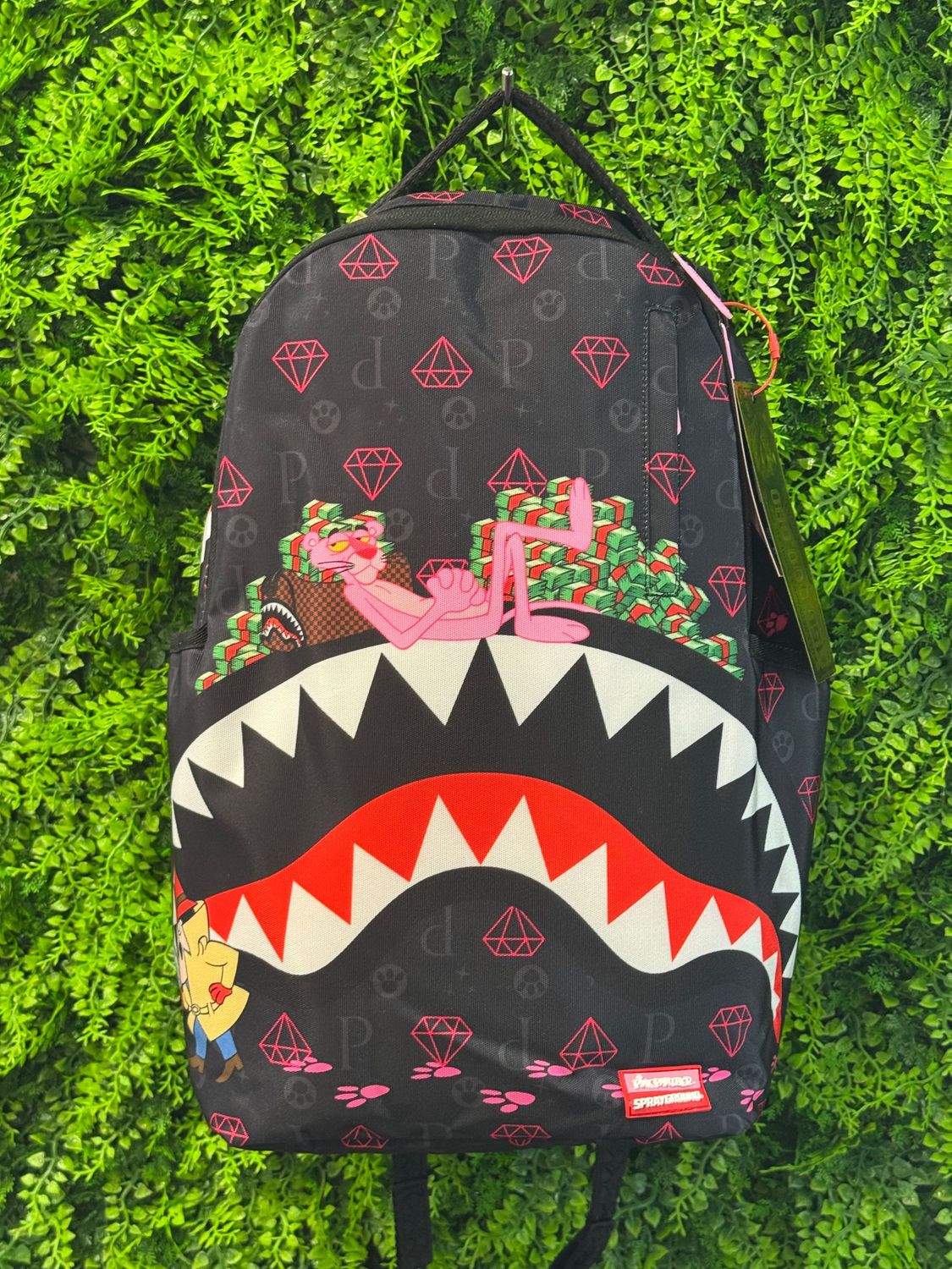 BACKPACK Tessuto Pink Panther Paw Prints